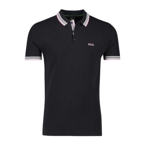 Zwarte poloshirt korte mouw Hugo Boss , Black , Heren