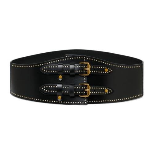 Zwart Riccia Riem met Gouden Studs Isabel Marant , Black , Dames