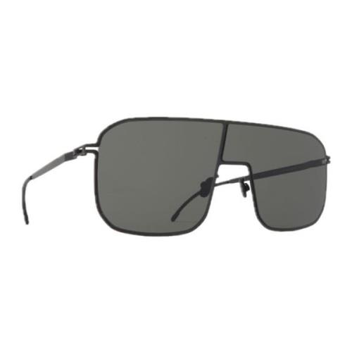 Vierkante Zonnebril Zwart Donkergrijs Mykita , Black , Heren