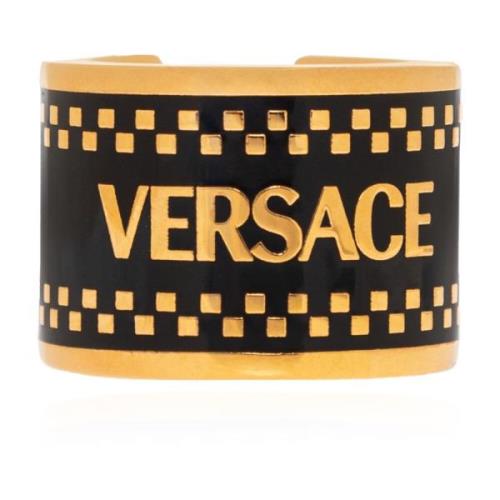 Ring met logo Versace , Yellow , Unisex