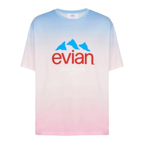 x Evian - Gradient T-shirt Balmain , Multicolor , Dames