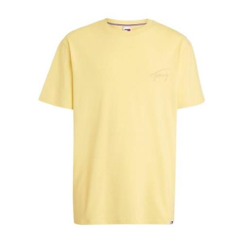 Handtekening T-shirt - Geel Tommy Jeans , Yellow , Heren