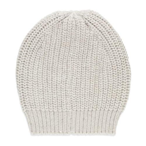 Ivoor Kasjmier Zijde Beanie Muts Pailletten Brunello Cucinelli , Beige...