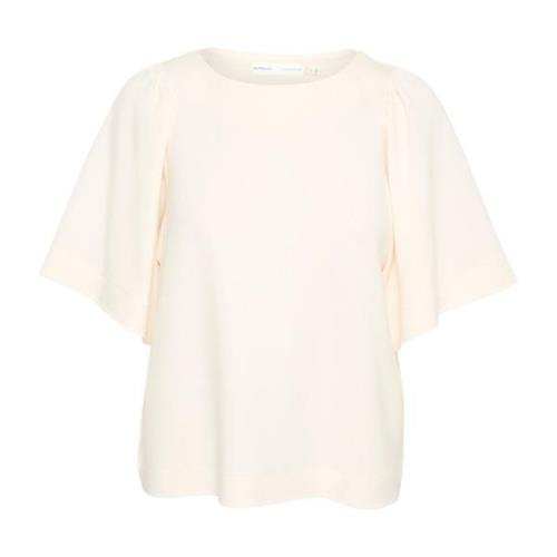 Witte Whisper Top met halve mouwen InWear , White , Dames