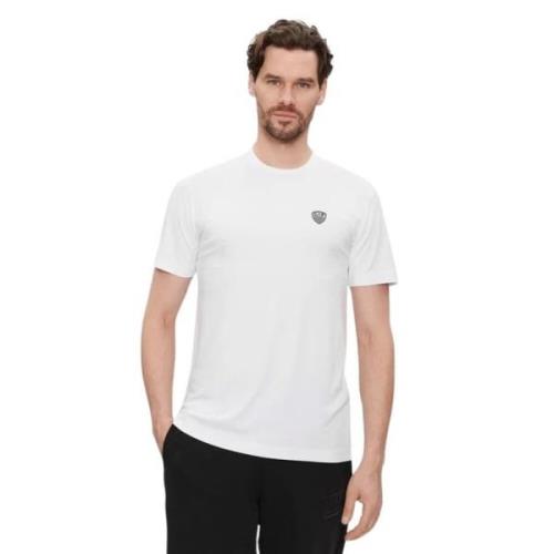 Casual Katoenen T-Shirt Emporio Armani EA7 , White , Heren