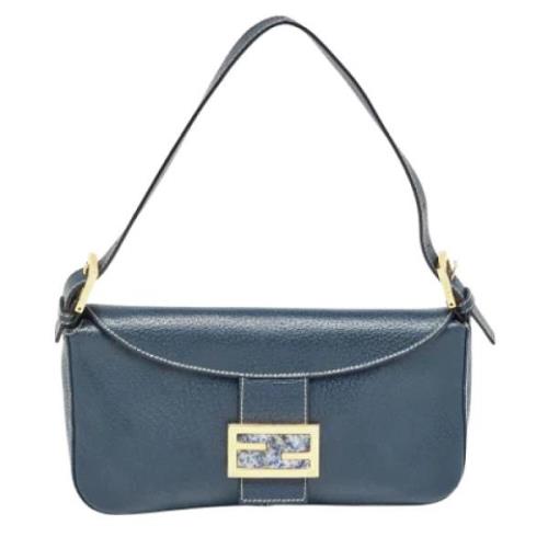 Pre-owned Leather fendi-bags Fendi Vintage , Blue , Dames