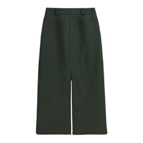 Wollen Split Rok Soulland , Green , Dames