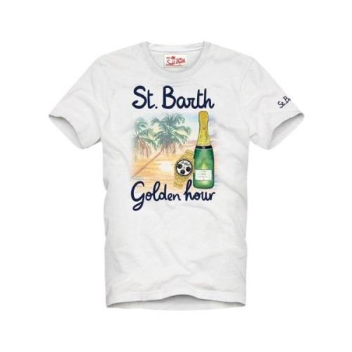 Casual T-shirt voor mannen MC2 Saint Barth , White , Heren