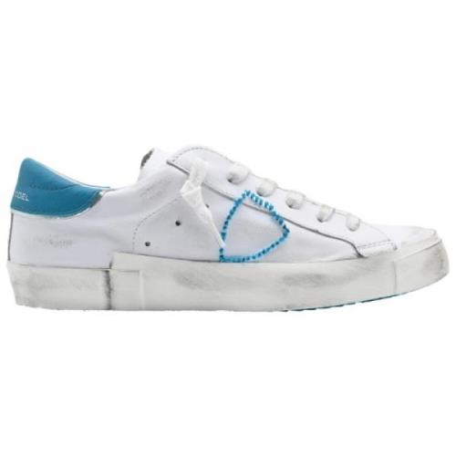Lage Vrouw Sneakers Veau Broderie Philippe Model , White , Dames