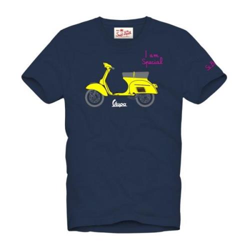 Speciale T-Shirt Collectie MC2 Saint Barth , Blue , Heren