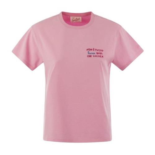 Emilie T-shirt - Stijlvol en Comfortabel MC2 Saint Barth , Pink , Dame...