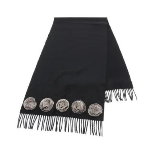 Pre-owned Cashmere scarves Fendi Vintage , Black , Dames