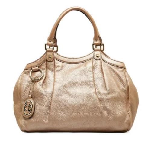 Pre-owned Leather totes Gucci Vintage , Pink , Dames