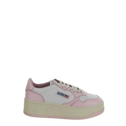 Lage Leren Sneakers Autry , Pink , Dames