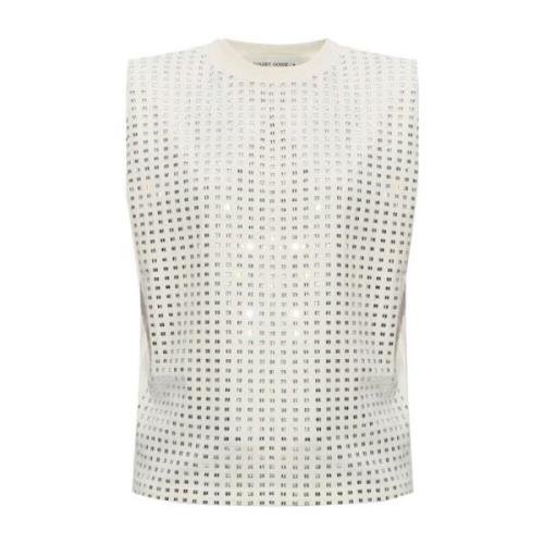 Kristalversierde Top Golden Goose , White , Dames