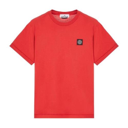 Casual T-shirt voor mannen Stone Island , Red , Heren