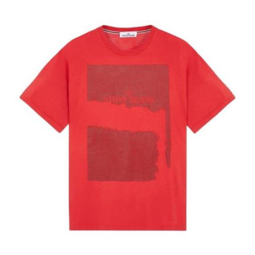 Casual Katoenen T-shirt Stone Island , Red , Heren