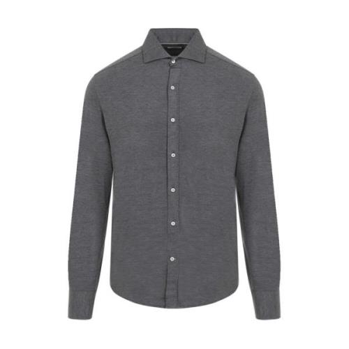 Donkergrijze Jersey Shirt Brunello Cucinelli , Gray , Heren