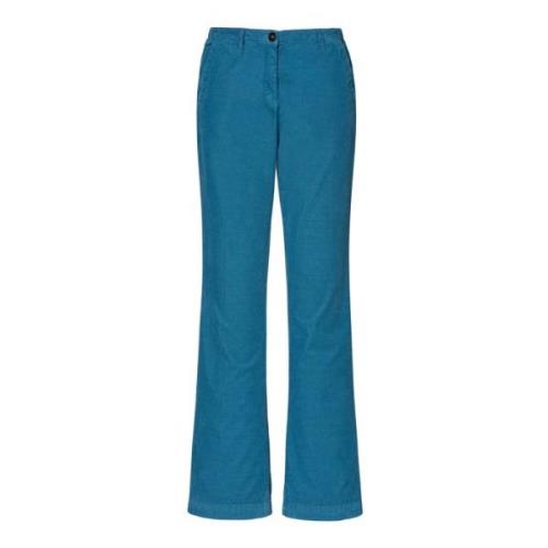 Klassieke pasvorm rechte pijp broek Massimo Alba , Blue , Dames