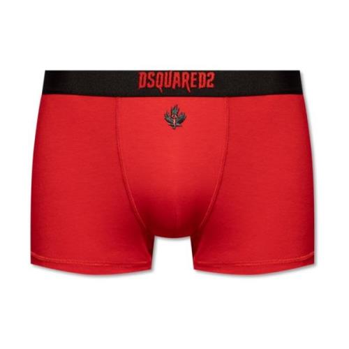 Boxershorts met logo Dsquared2 , Red , Heren