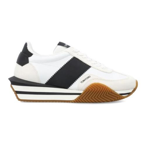 Witte Zwarte Sneakers Low-top James Stijl Tom Ford , Multicolor , Here...