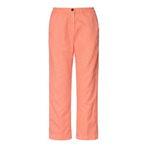 Klassieke broek met elastische tailleband Massimo Alba , Orange , Dame...