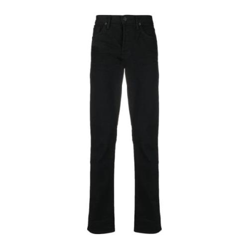 Zwarte Slim Denim Stretch Jeans Tom Ford , Black , Heren