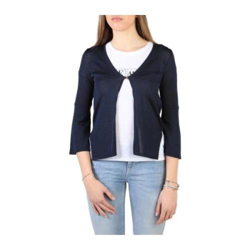 Dames Frontsluiting Sweater in Polyamide Armani Jeans , Blue , Dames