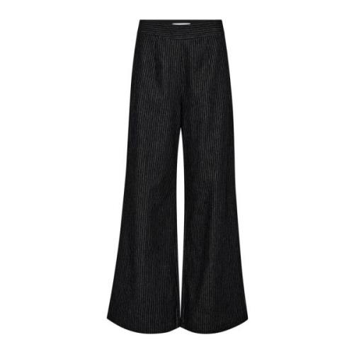 Wijde Pinstripe Denim Broek Co'Couture , Black , Dames