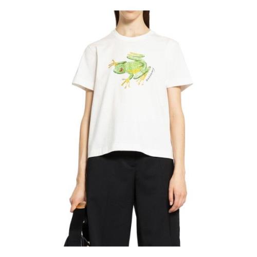 Kikker Grafische Print Boxy Fit T-shirt Burberry , White , Dames