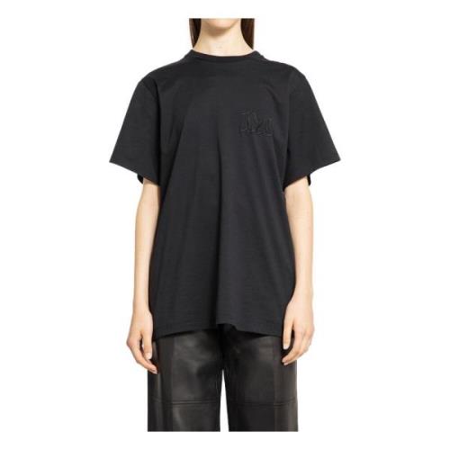 Zwart Monogram Geborduurde Relaxte Fit T-shirt Max Mara , Black , Dame...