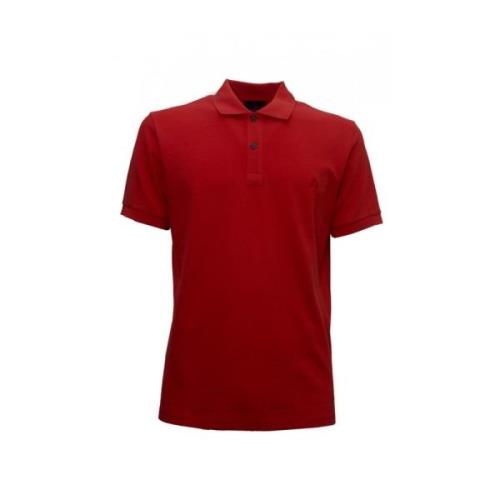Rode Katoenen Polo Shirt Zeno 01 Peuterey , Red , Heren