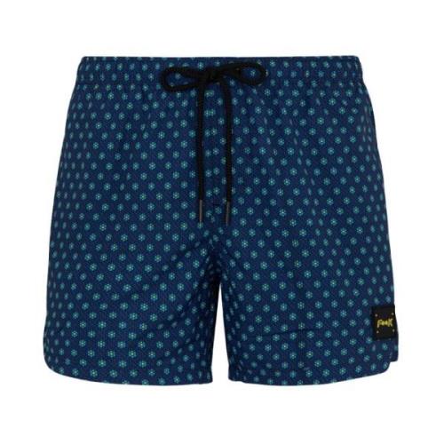 Short A Fantasia Mood Micro Pattern F**k , Blue , Heren