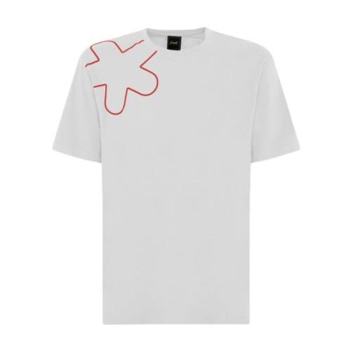Witte Katoenen Logo T-shirt F**k , White , Heren