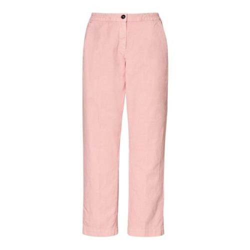 Klassieke broek met elastische tailleband Massimo Alba , Pink , Dames