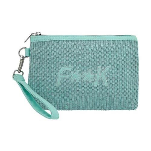 Mini Pochette F**k , Blue , Unisex