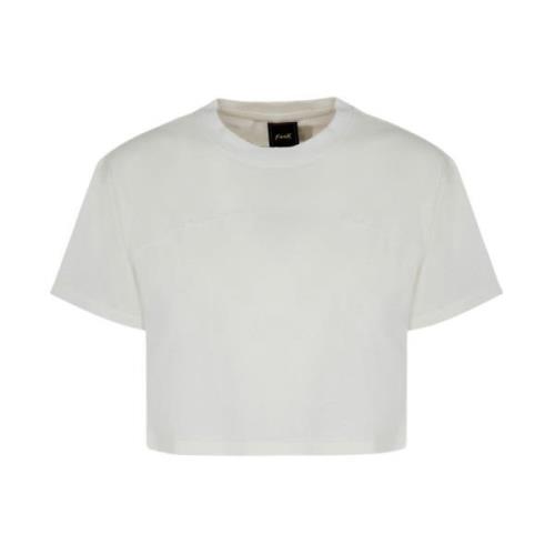 T-Shirt Crop F**k , White , Dames