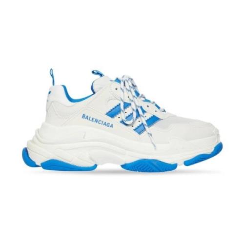 Triple S x Adidas Wit/Blauw Sneakers Balenciaga , White , Dames