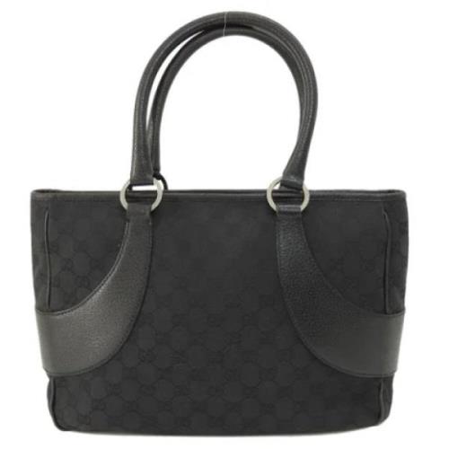 Pre-owned Canvas totes Gucci Vintage , Black , Dames