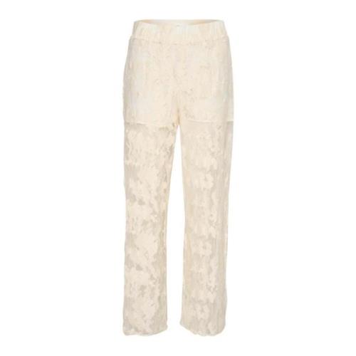 Egret Straight-Leg Broek Karen by Simonsen , White , Dames