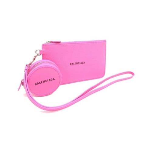 Pre-owned Leather pouches Balenciaga Vintage , Pink , Dames