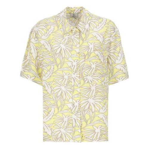 Gele Viscose Shirt met Sunny Lemon Flower Print Woolrich , Multicolor ...
