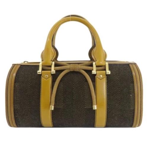 Pre-owned Canvas handbags Burberry Vintage , Brown , Dames