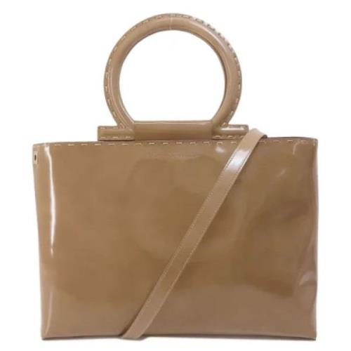 Pre-owned Fabric handbags Salvatore Ferragamo Pre-owned , Brown , Dame...