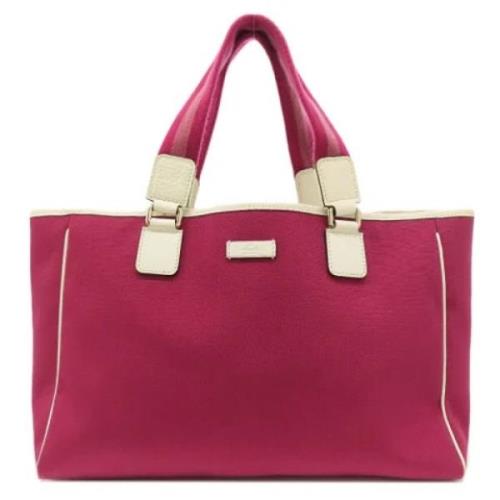 Pre-owned Canvas totes Gucci Vintage , Purple , Dames