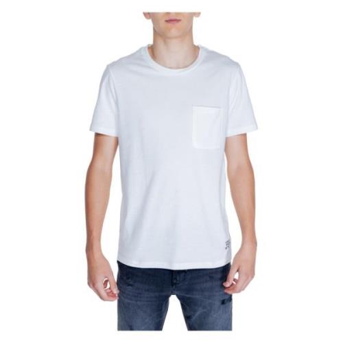 Heren T-shirt Lente/Zomer Collectie Peuterey , White , Heren