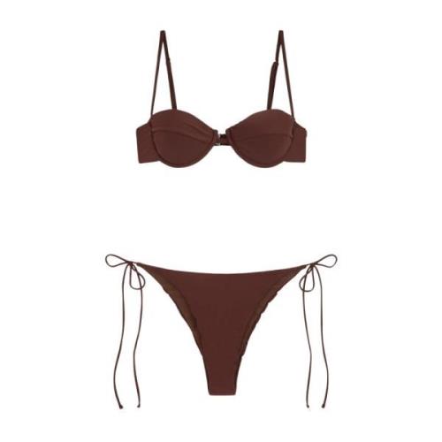 Verstelbare Amerikaanse stijl bikini set Me-Fui , Brown , Dames