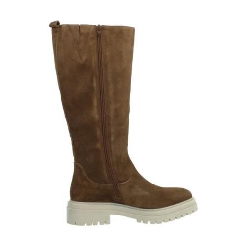 Stijlvolle High Boots in Iridea Design Geox , Brown , Dames