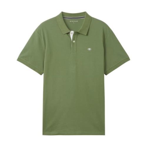 Klassiek Poloshirt met Moderne Details Tom Tailor , Green , Heren