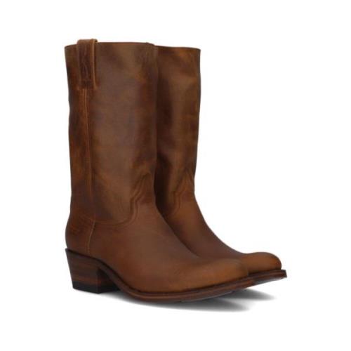 Cowboylaarzen met gestikte treklussen Sendra , Brown , Dames